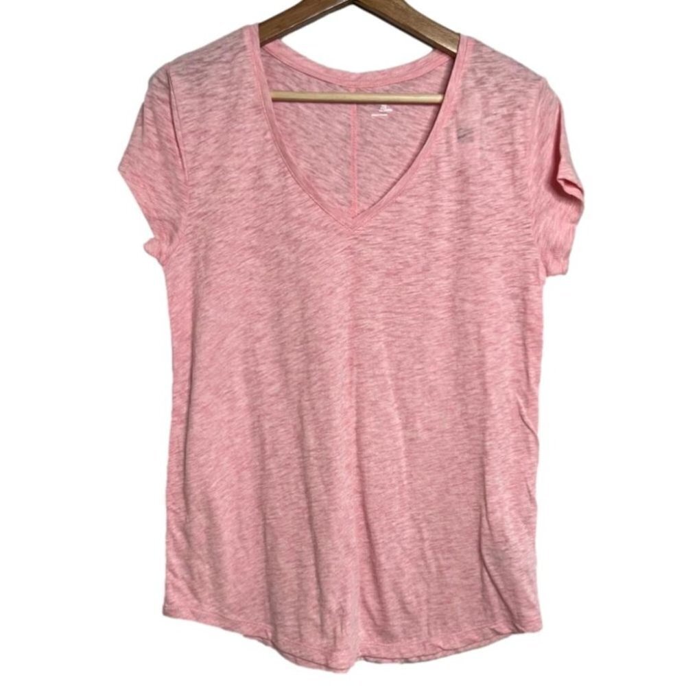 Gap Factory Womens Size Small Pink V Neck Slub Knit Tee Shirt NEW Lightweight